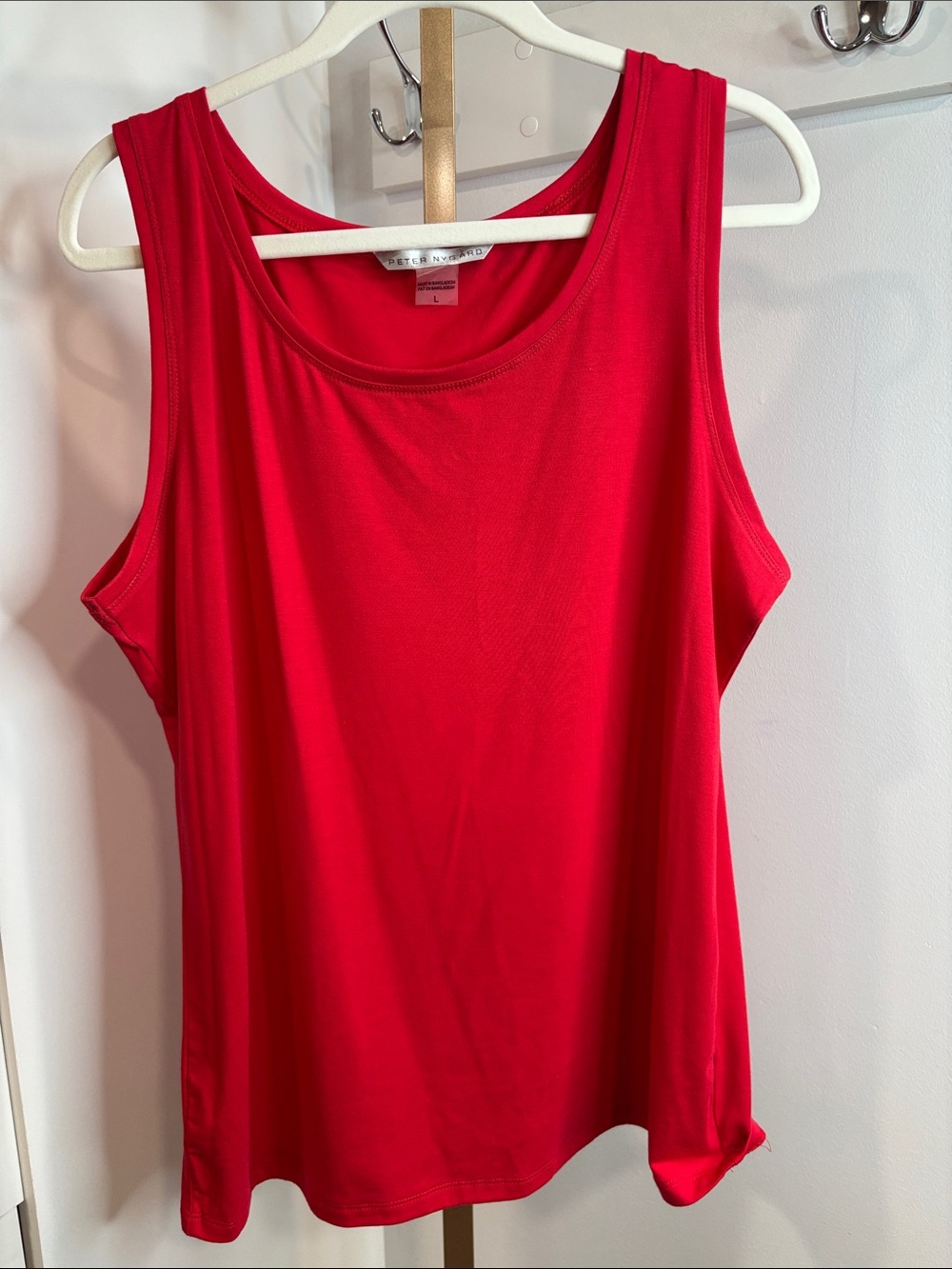 Peter Nygard Red Sleeveless Scoop Neck Tank Top